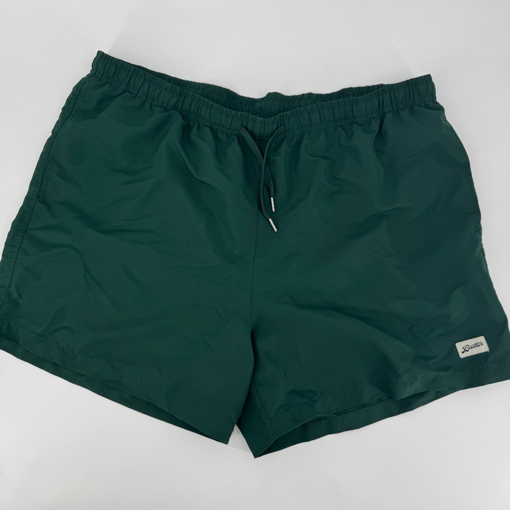 Bather Mens Forest Green Recycled Swim Trunks XXL Mesh Lined Board Shorts
